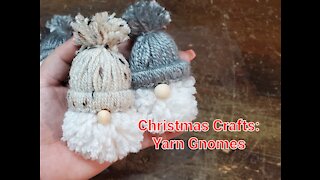 Christmas Crafts: DIY Yarn Gnomes