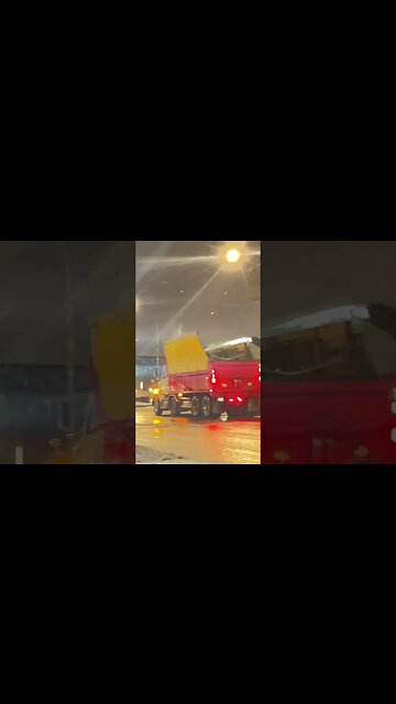 Snow Dump Truck Operation