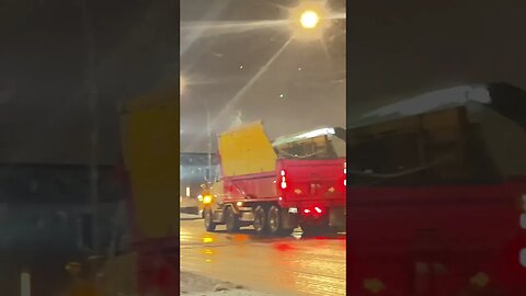 Snow Dump Truck Operation