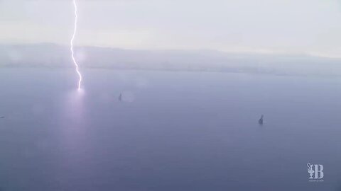 37th America's Cup Louis Vuitton Cup Day5 Report 5 Lightning Strikes Course. Racing Cancelled.