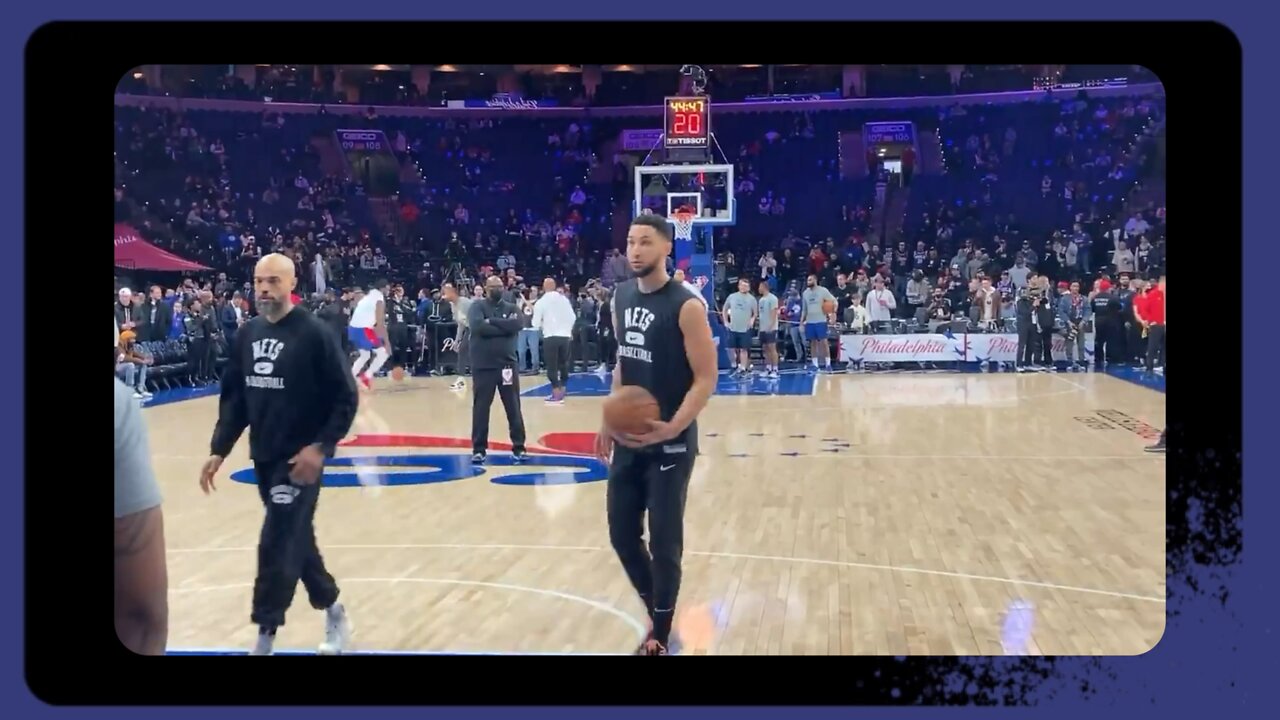 Ben Simmons with boos and trash talk as he took the court