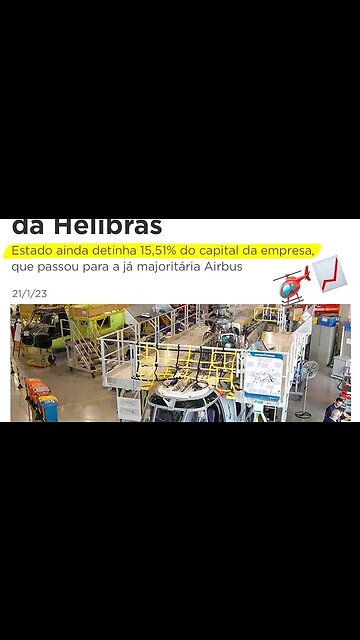 Governo de Minas Gerais vendeu a sua participação societária na Helibras