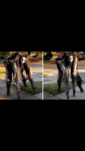 Creepy four-legged monster costume will leave you terrified