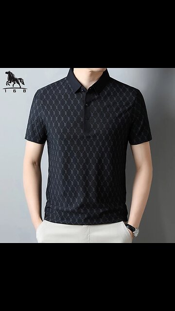 Polo shirt men high quality summer new Ice silk Men's Short-sleeved polo shirt