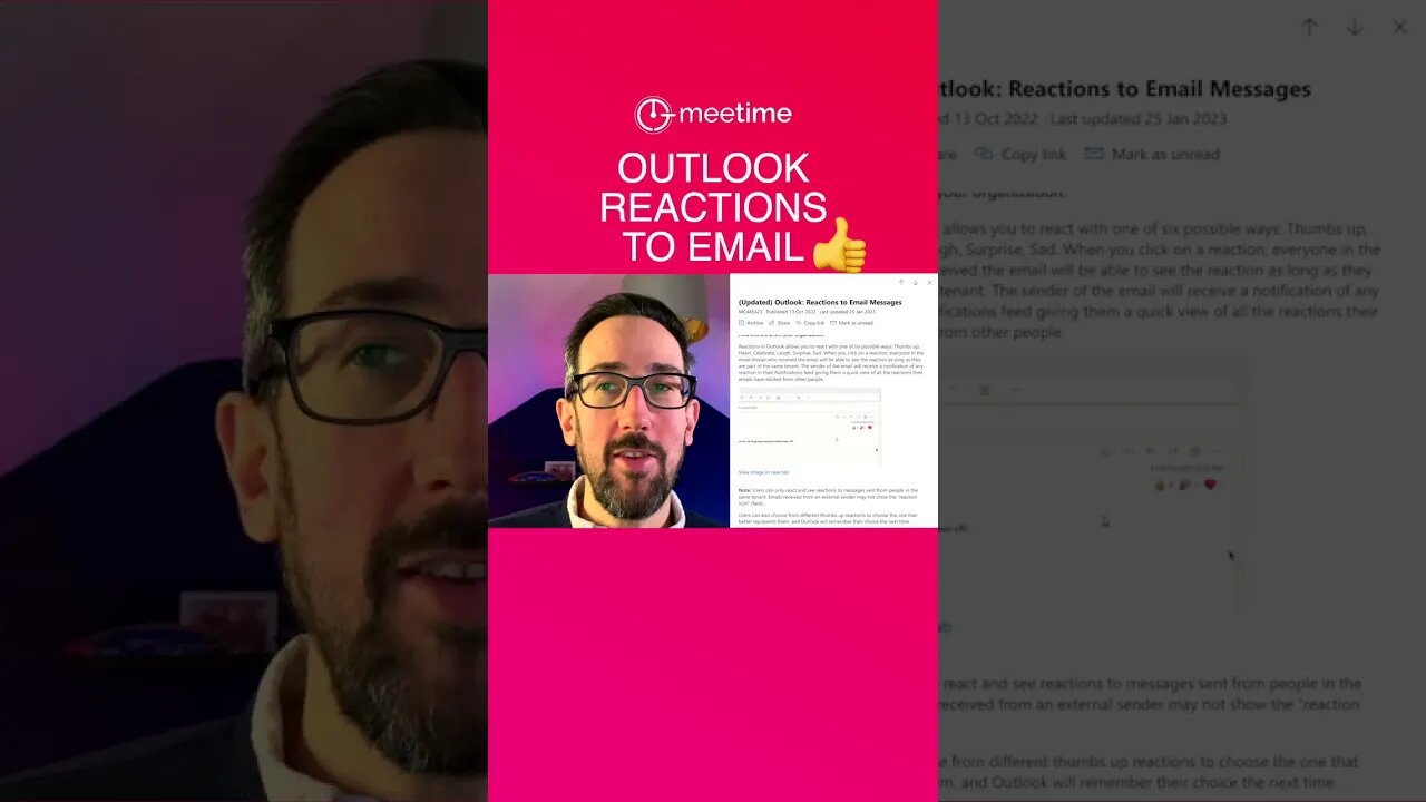 Microsoft Outlook Reactions To Email Messages 👍