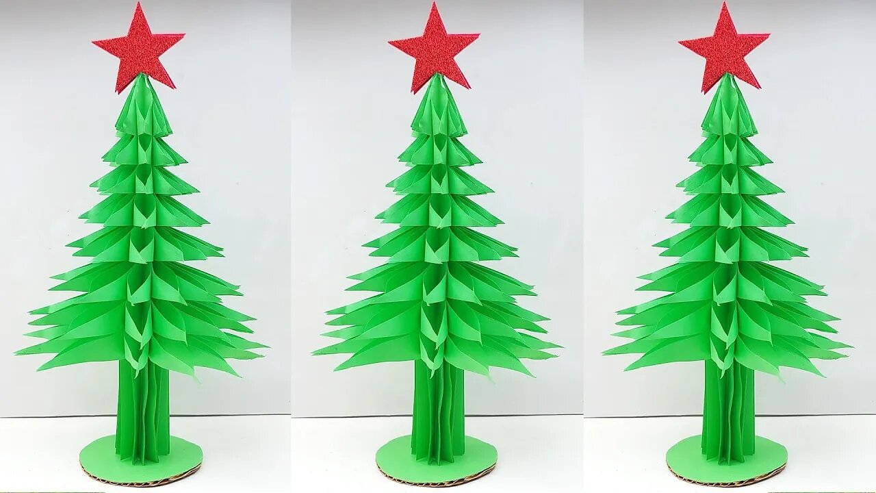 How to Make Paper Christmas Tree | Handmade Christmas Decorations | Easy Paper Christmas Crafts