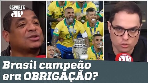 Era OBRIGAÇÃO? Vampeta e repórter DISCUTEM após título do Brasil!