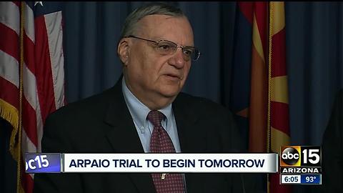 Former Sheriff Joe Arpaio trial to begin Monday