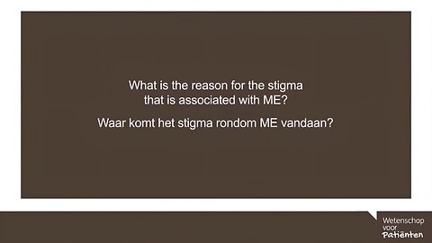 Q: What is the reasoning for the stigma associated with M.E.? A: it is not validated, as an atypical form of Poliomyelitis & properly defined, instantaneously recognized by medical profession & is conflated with *miscellaneous* Fatigue Sydromes