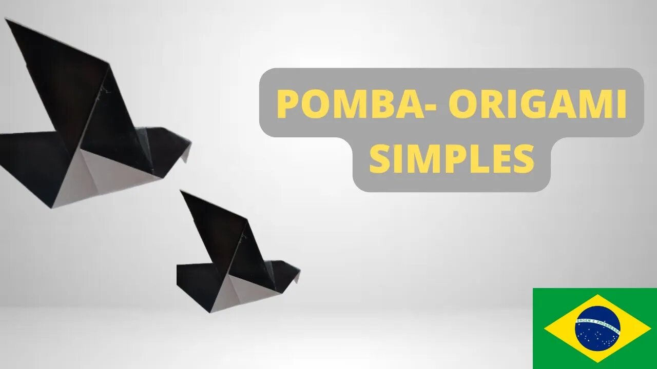 Como fazer uma pomba de papel( easy origami)