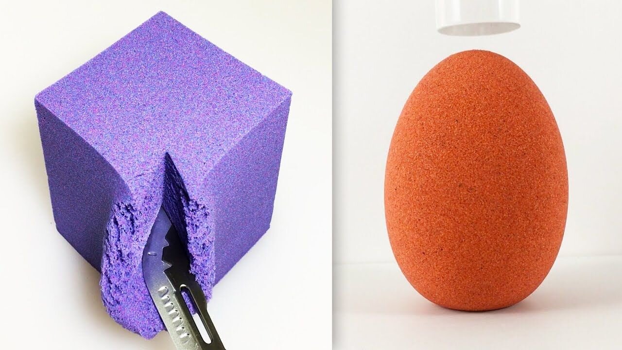 Very Satisyfing Kinetic sand crushed.