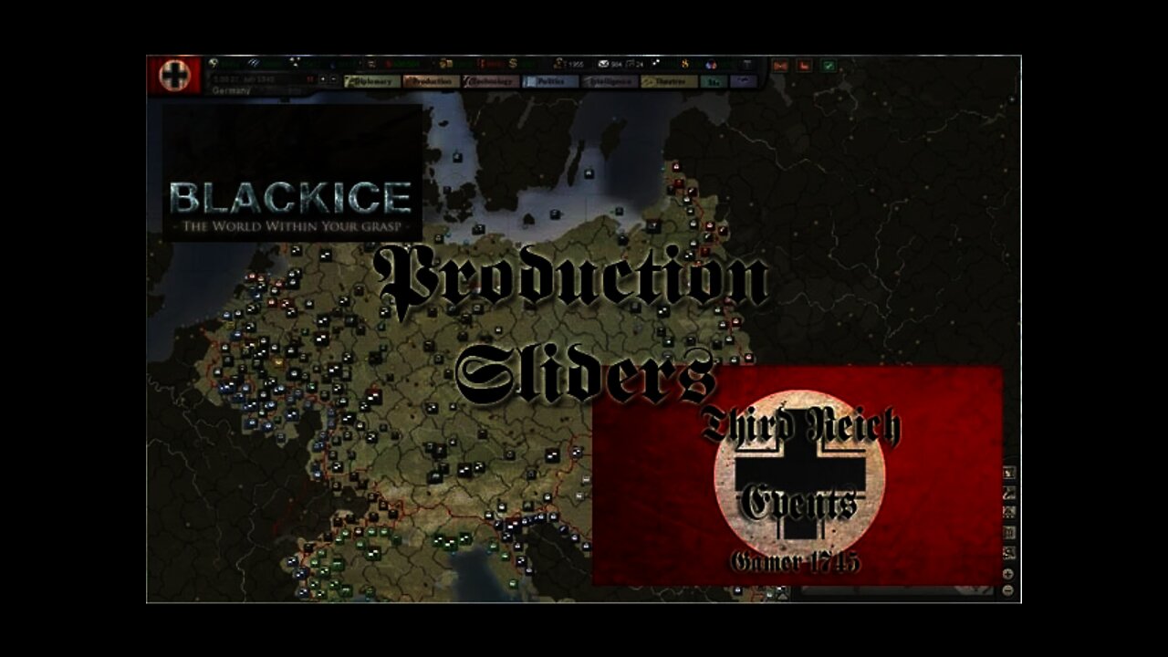 Hearts of Iron III production sliders