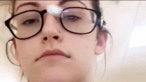 She definitely needs new glasses!