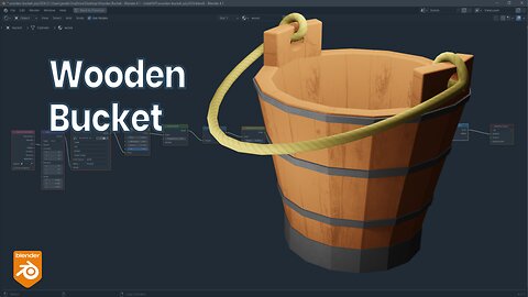 How to make a stylized looking wooden bucket in Blender 4.2 | Tutorial #3dModeling