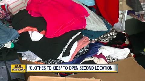 Pinellas County non-profit Clothes to Kids working to open first Tampa location