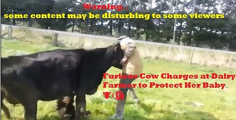 Furious Cow Charges at Dairy Farmer to Protect Her Baby 🐮⚡👩‍🌾