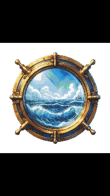 OCEAN PORTAL Cross Stitch Pattern by Welovit Cross Stitch | welovit.net | #welovit #crossstitch