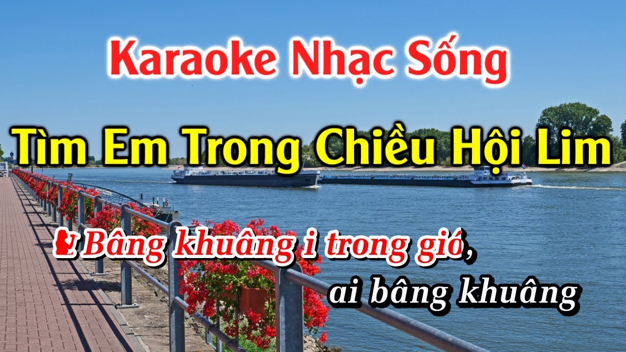 TÌM EM TRONG CHIỀU HỘI LIM KARAOKE NHẠC SỐNG QUAN HỌ BEAT ( SONG CA ) KARAOKE ANDY