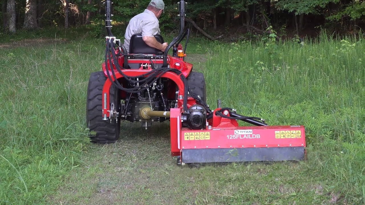 Flail Mower is better than Bush Hog? Offset Ditch Bank Cutter On TYM Tractor