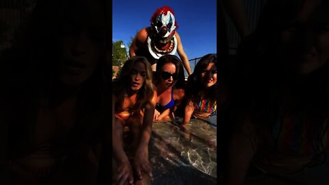 Girls in the pool FREAK OUT!