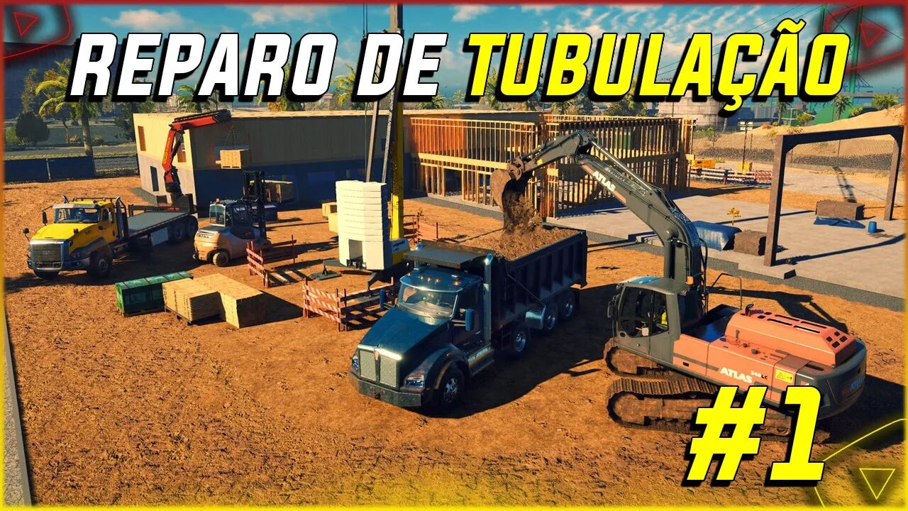 Construction Simulator #1 Danos da Tempestade - Reparo de Tubulação - CONSTRUCTION SIMULATOR 2022
