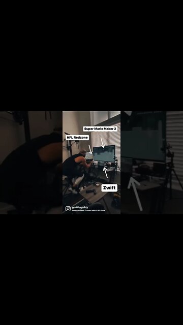 Rate my Zwift setup 1-10! NFL Redzone, Zwift and Nintendo Switch #fitness #motivation #shorts