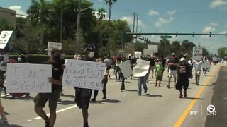 Protesters gather in Boynton Beach over George Floyd's death