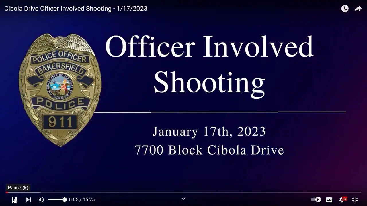 Bakersfield Police Officer Involved Shooting of Richard Firo