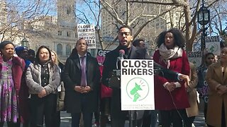 The #closerikers Rally City Hall park