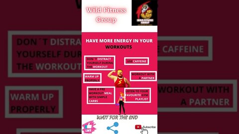 🔥Tips to have more energy in your workout🔥#shorts🔥#wildfitnessgroup🔥1 april 2022🔥