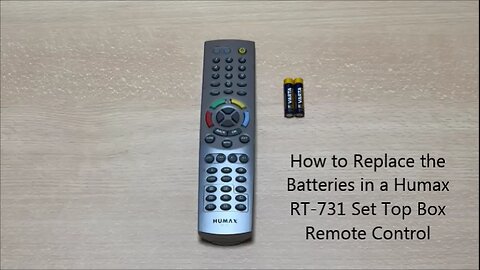 How to Replace the Batteries in a Humax RT-731 Set Top Box Remote Control