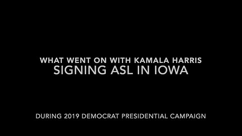 ASL only - The deaf person who taught Kamala behind the camera