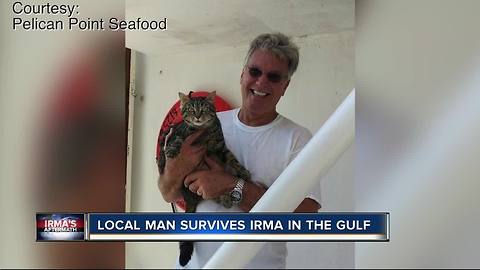 Local man survives Irma in the Gulf