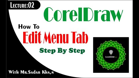 How to use file menu Step by Step|corelDraw lecture 2|File|Edit|View|Layout|Sadar Khan Tv