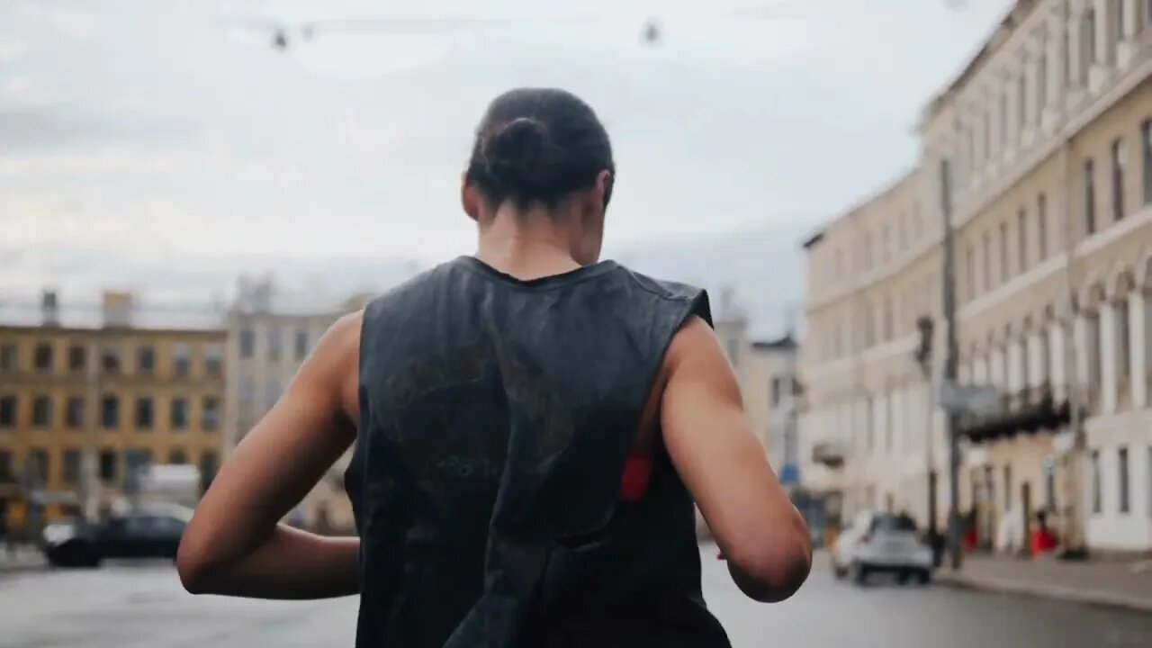 Woman Jogging on the Street