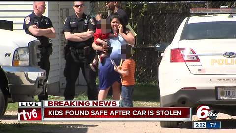 Honking horn leads neighbors to kidnapped kids inside stolen vehicle, suspect still on the loose