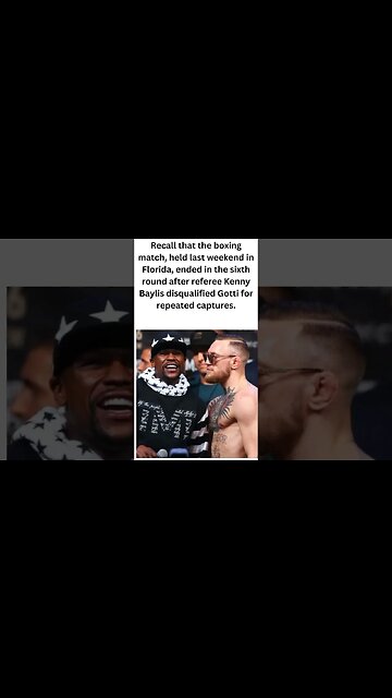 Conor McGregor backs John Gotti following his request to enter the Floyd Mayweather fight. #short