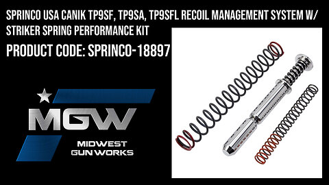 Sprinco USA Canik TP9SF, TP9SA, TP9SFL Recoil Management System Performance Kit - SPRINCO-18897