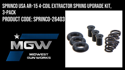 Sprinco USA AR-15 4-Coil Extractor Spring Upgrade Kit, 3-Pack - SPRINCO-26403