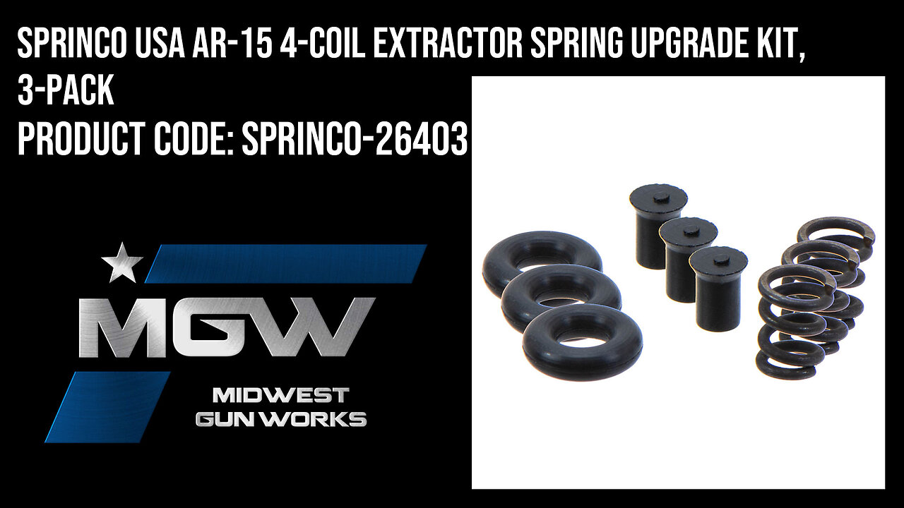 Sprinco USA AR-15 4-Coil Extractor Spring Upgrade Kit, 3-Pack - SPRINCO-26403