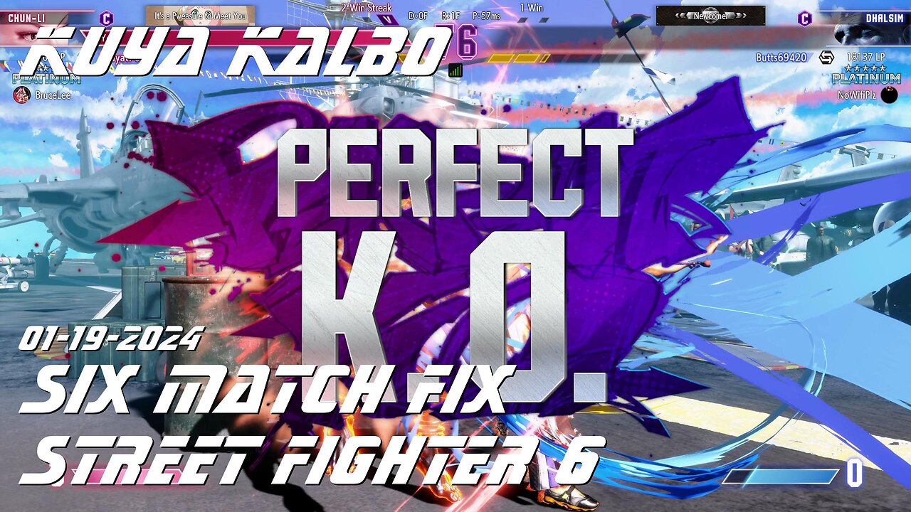 Kuya Kalbo Six Match Fix with Chun Li on Street Fighter 6 as Puyat 01-19-2024.