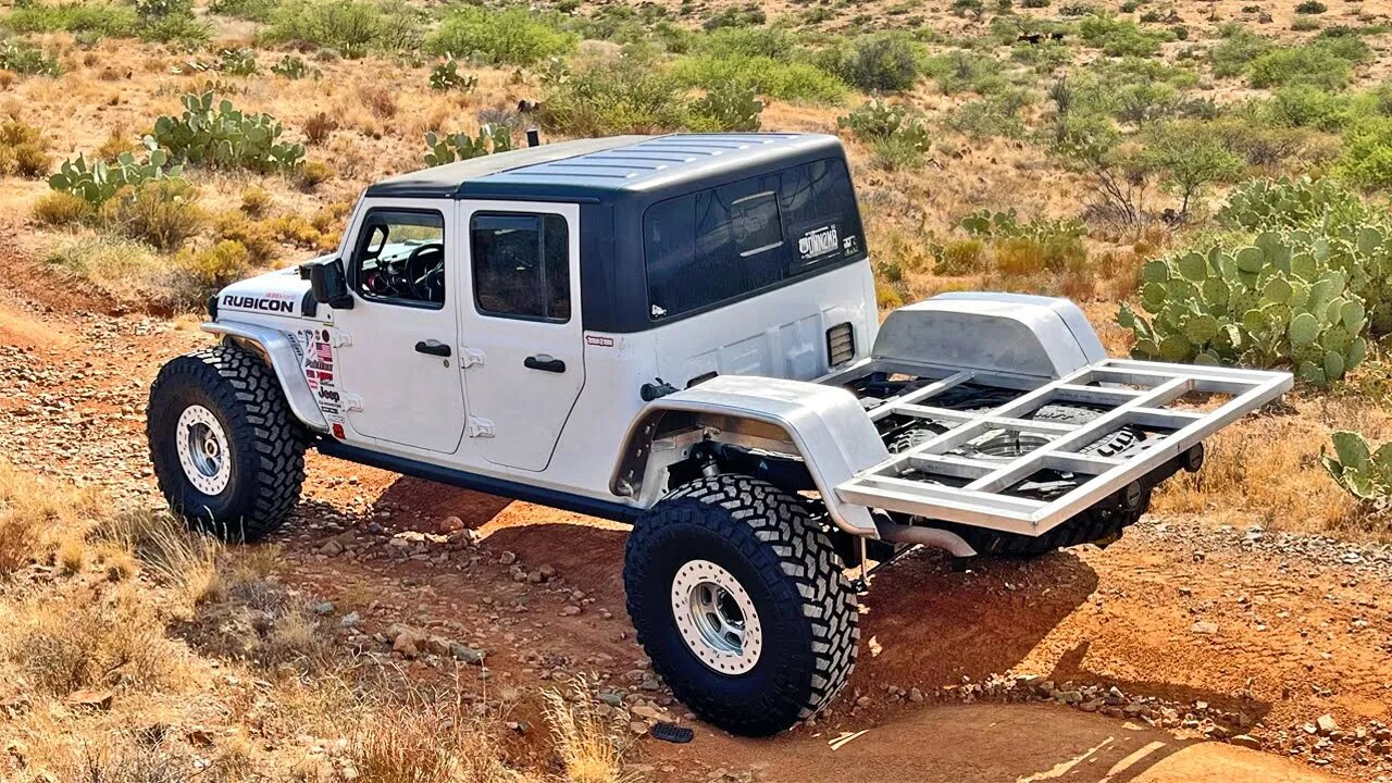 FIRST DRIVE in my Custom Flatbed Jeep Gladiator on 40" tires and Dana 60's!