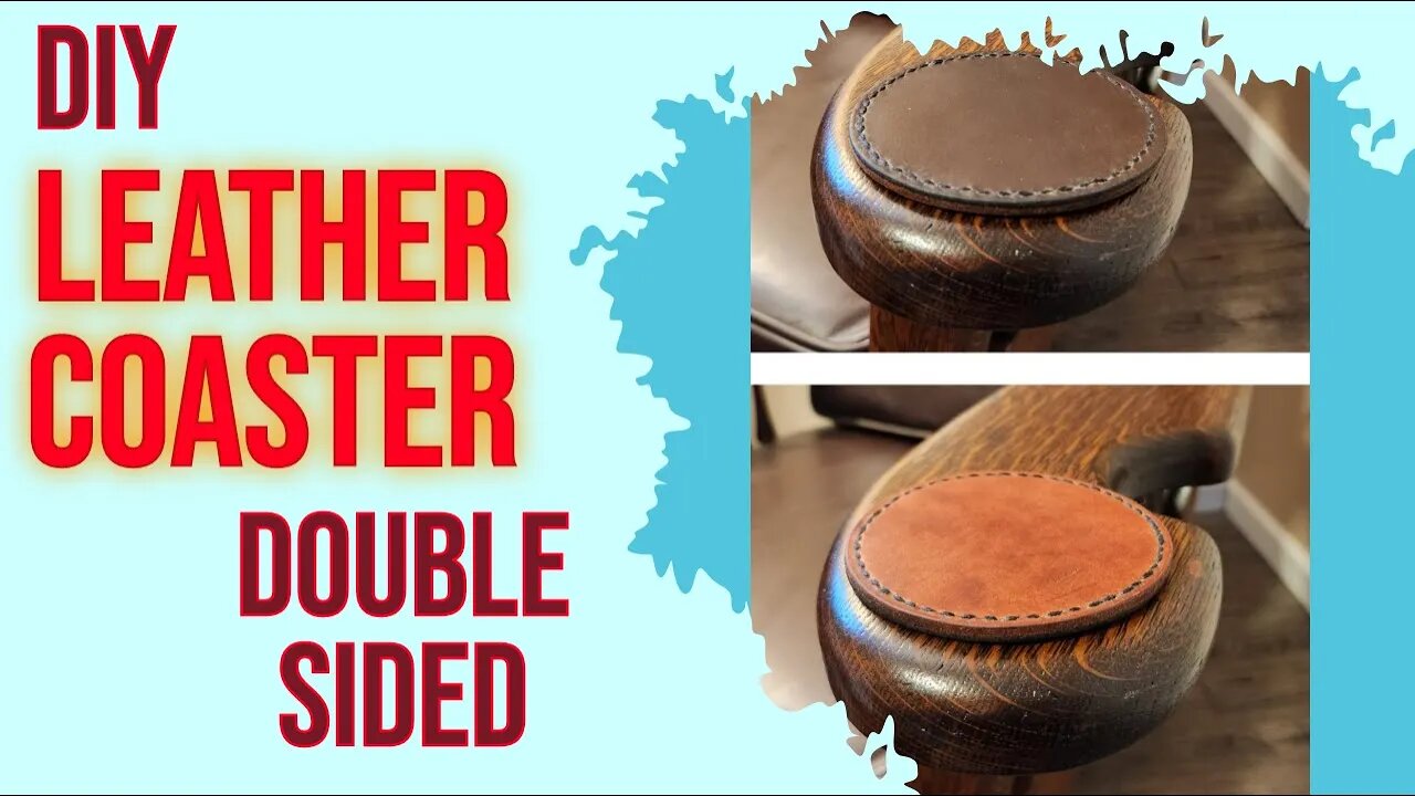 Laser Cut Double Sided Leather Coaster