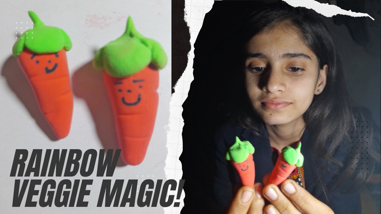 How to make Colorful Clay Carrot