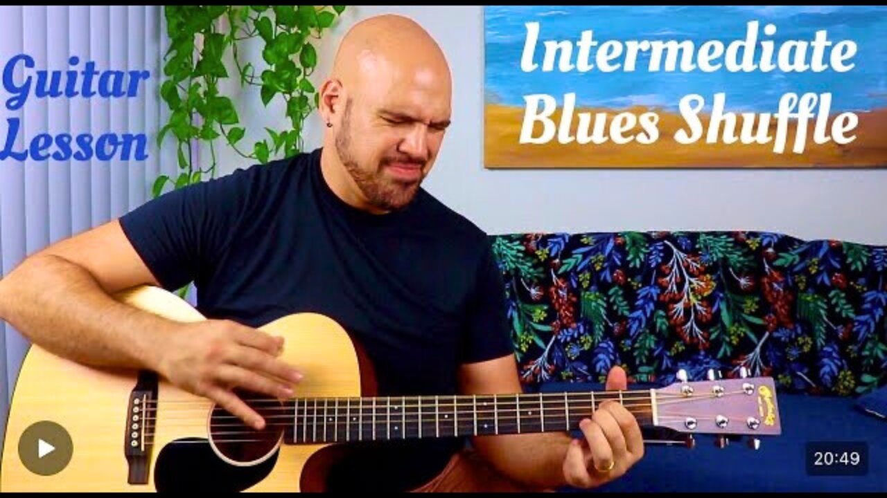 Guitar Lesson - Intermediate Blues Shuffle - Anthony Serpiello