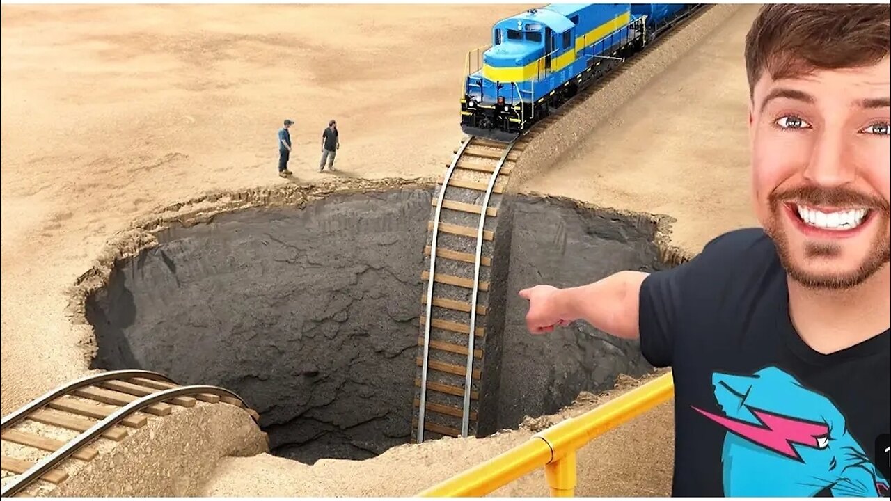 Train Vs Giant Pit