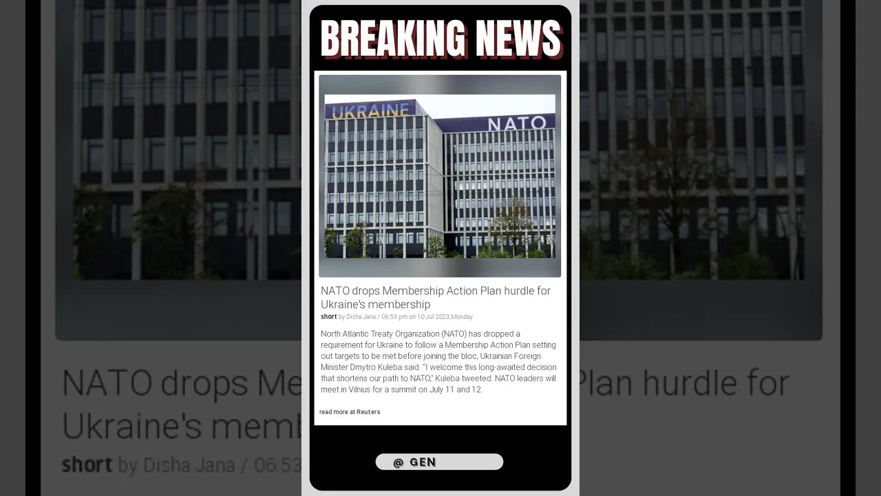 News Bulletin | Ukraine's Path to NATO Just Got Shorter - Summit to Follow