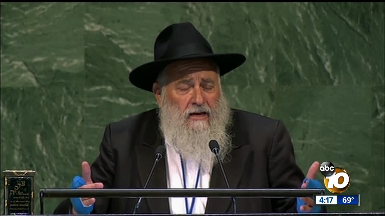 Poway rabbi addresses UN General Assembly