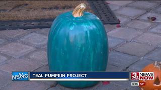 Teal pumpkin making Halloween safe