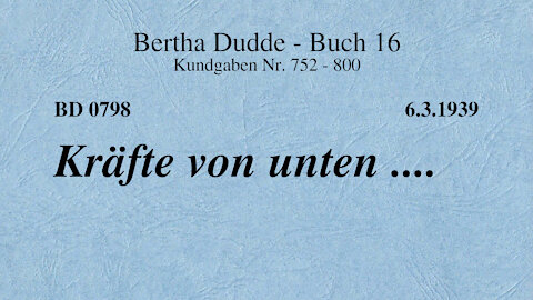 BD 0798 - KRÄFTE VON UNTEN ....